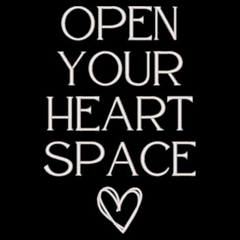 Open Your Heart Space Embroidered Black Sweatshirt - Unisex Sponge Fleece Crewneck Sweatshirt Design