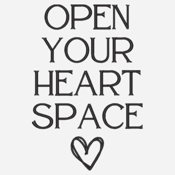 Open Your Heart Space embroidered White Sweatshirt - Unisex Sponge Fleece Crewneck Sweatshirt Design